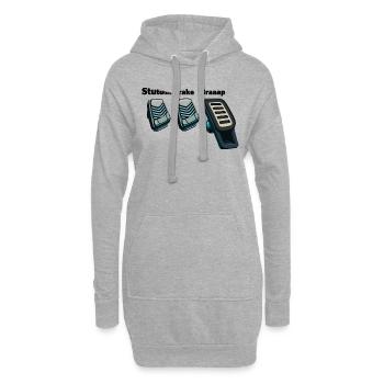 3 Pedals, 1 Love - Hoodie-Kleid - Grau meliert - Vorne