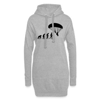 Paragliding Evolution - Hoodie-Kleid - Grau meliert - Vorne
