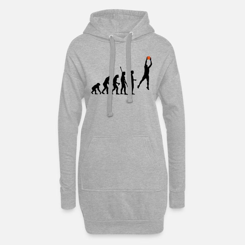 evolution_basketball_072011_a_2c - Hoodie-Kleid - Grau meliert