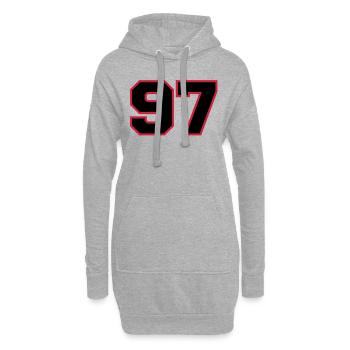 number97 - Hoodie-Kleid - Grau meliert - Vorne