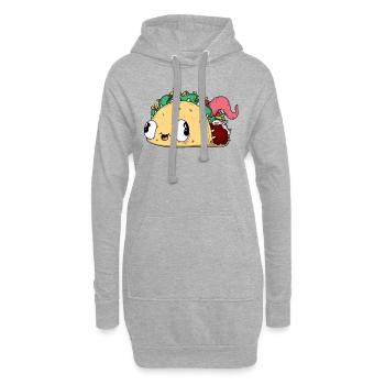 Taco - Sweat-shirt à capuche long Femme - gris chiné - Devant