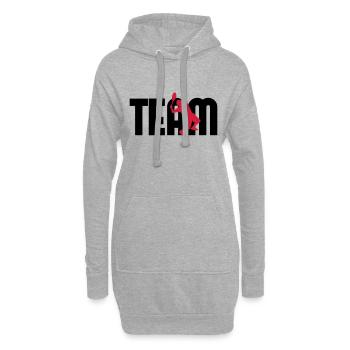 Team Tennis - Hoodie-Kleid - Grau meliert - Vorne