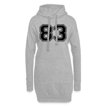 83_Nummer_83_(s31) - Hoodie-Kleid - Grau meliert - Vorne