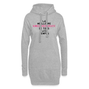 Kiné / Kinesitherapeute / Kinésithérapie / Masseur - Sweat-shirt à capuche long Femme - gris chiné - Devant