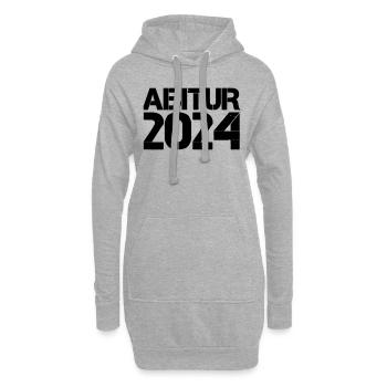 abitur 2024 - Hoodie-Kleid - Grau meliert - Vorne