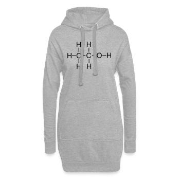 Alkohol - Hoodie-Kleid - Grau meliert - Vorne