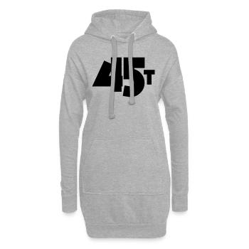 45t - Sweat-shirt à capuche long Femme - gris chiné - Devant