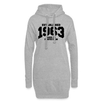 aged to perfection established 1963 (fr) - Sweat-shirt à capuche long Femme - gris chiné - Devant
