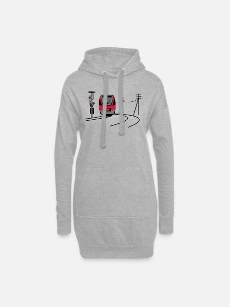 bahn - Hoodie-Kleid - Grau meliert
