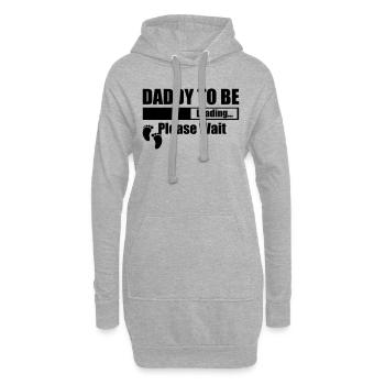 Daddy To Be Loading Please Wait - Hoodie Dress - heather grey - Front