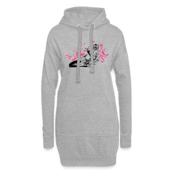 Supermoto - Supermotard - Sweat-shirt à capuche long Femme - gris chiné - Devant