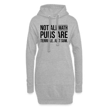 Math puns are terrible sum school gift - Hoodie Dress - heather grey - Front