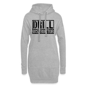 Drill Instructor Schild - Hoodie-Kleid - Grau meliert - Vorne
