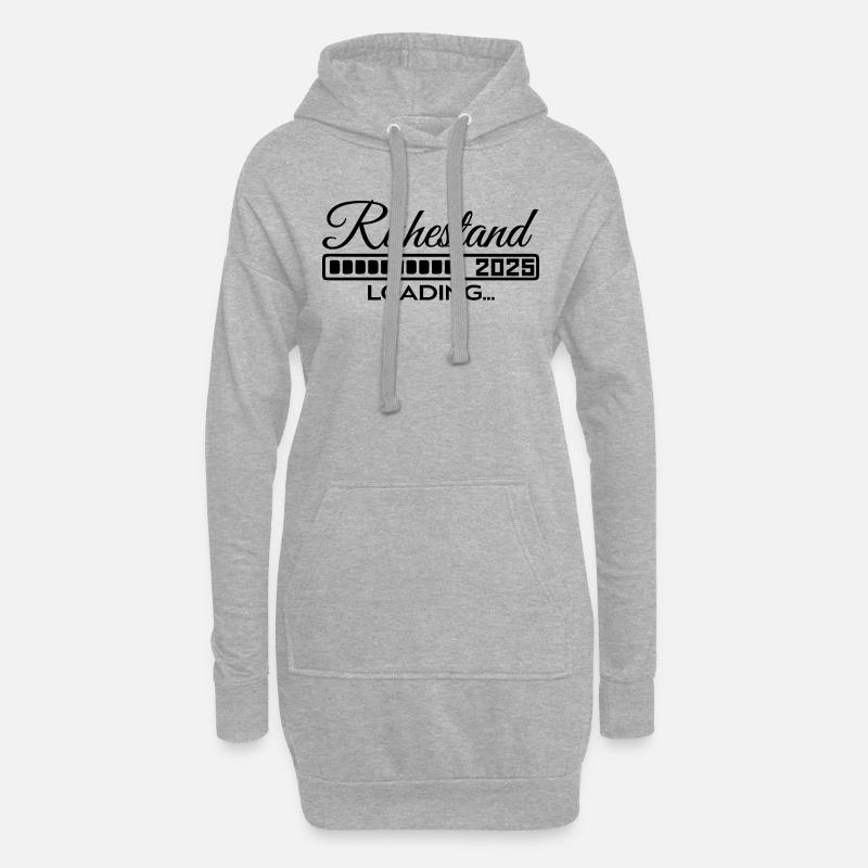 Ruhestand 2025 loading - Hoodie-Kleid - Grau meliert