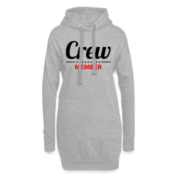 Conception des membres d’équipage 2 - Sweat-shirt à capuche long Femme - gris chiné - Devant