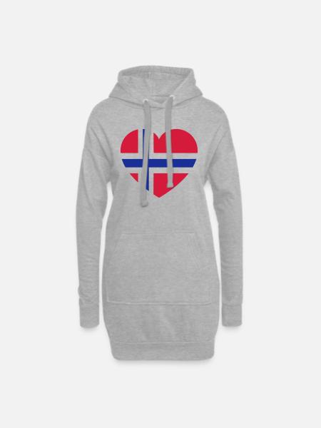 norway - Hoodie-Kleid - Grau meliert