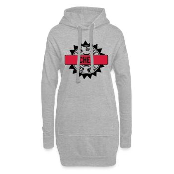 le meilleur 2c patron - Sweat-shirt à capuche long Femme - gris chiné - Devant