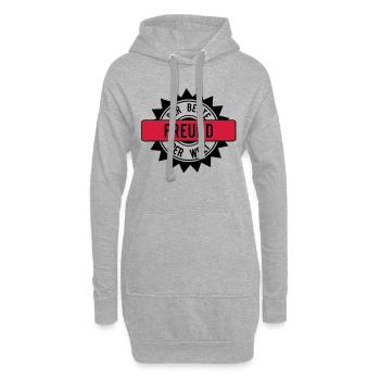 meilleur ami 2c - Sweat-shirt à capuche long Femme - gris chiné - Devant