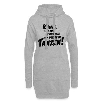 lass uns tanzen - Hoodie-Kleid - Grau meliert - Vorne