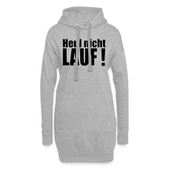 Heul nicht LAUF Sport Geschenk Geburtstag Baby - Hoodie-Kleid - Grau meliert - Vorne