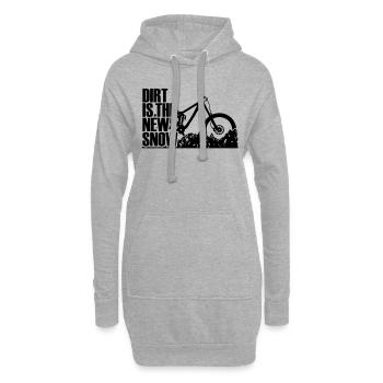 dirt is the new snow 2.0 - Hoodie-Kleid - Grau meliert - Vorne