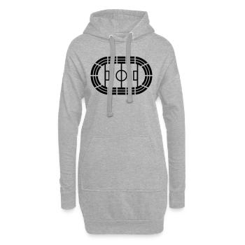 Sport - Stadion - Hoodie-Kleid - Grau meliert - Vorne