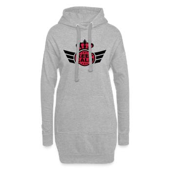 Keep Calm - Hoodie-Kleid - Grau meliert - Vorne