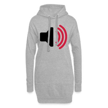 Musique - Sweat-shirt à capuche long Femme - gris chiné - Devant