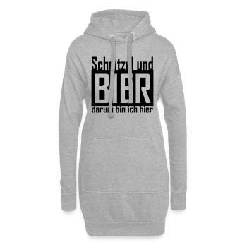schnitzel und bier - Hoodie-Kleid - Grau meliert - Vorne