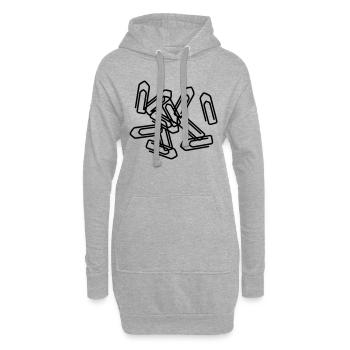 Trombone - Sweat-shirt à capuche long Femme - gris chiné - Devant