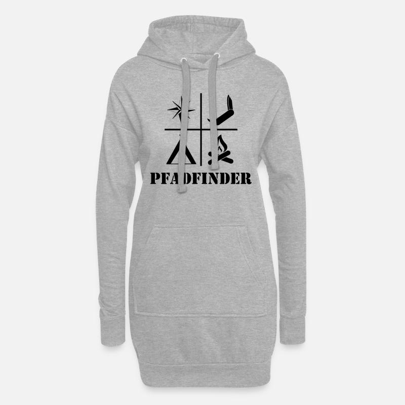 Pfadfinder - Hoodie-Kleid - Grau meliert