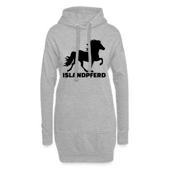 Islandpferd - Hoodie-Kleid - Grau meliert - Vorne