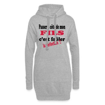 Mon fils la perfection 111 - Hoodie-Kleid - Grau meliert - Vorne