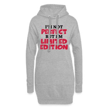 I'm not perfect, but I'm limited edition - Hoodie-Kleid - Grau meliert - Vorne