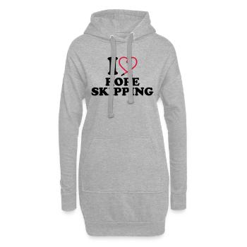 Seilspringen - Hoodie-Kleid - Grau meliert - Vorne