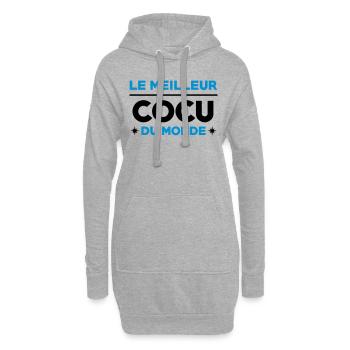 Cocu / Cocue / Adultère / Fidèle / Mariage / Sexe - Sweat-shirt à capuche long Femme - gris chiné - Devant