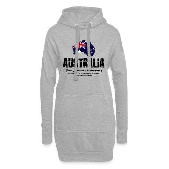Australia - Australien - Hoodie-Kleid - Grau meliert - Vorne