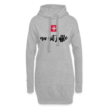Nu Nit Juffle (CH, Schweiz) - Sweat-shirt à capuche long Femme - gris chiné - Devant