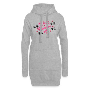 die_mit_den_hunden_geht_002 - Hoodie-Kleid - Grau meliert - Vorne