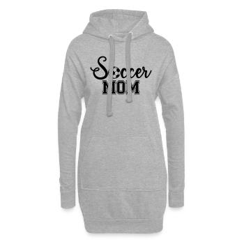 Soccer Mom Fußball Fan Fußballspielerin Fußballer - Hoodie-Kleid - Grau meliert - Vorne
