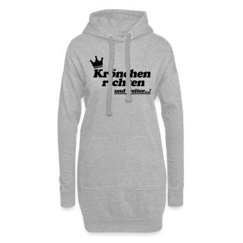 Krönchen richten... - Hoodie-Kleid - Grau meliert - Vorne
