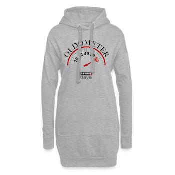 Oldometer 60e anniversaire - Sweat-shirt à capuche long Femme - gris chiné - Devant