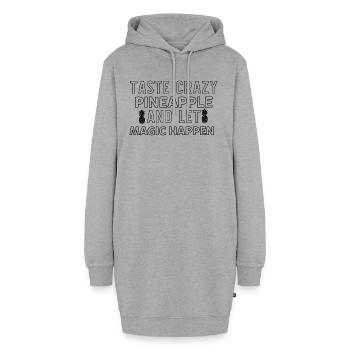 Goûtez à l’ananas fou et laissez la magie se produire - Sweat-shirt à capuche long Femme - gris chiné - Devant