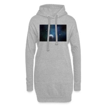 Galaxie - Sweat-shirt à capuche long Femme - gris chiné - Devant