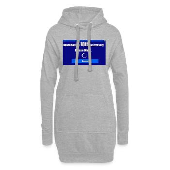 Téléchargement du 18e anniversaire - Sweat-shirt à capuche long Femme - gris chiné - Devant