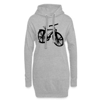 Fahrrad Gekritzel Fahrräder Radfahren Vektor 6 - Hoodie-Kleid - Grau meliert - Vorne