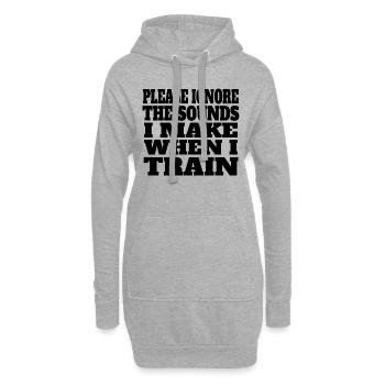 Fitness Strength Training Bodybuilder Athlete Muscle - Sweat-shirt à capuche long Femme - gris chiné - Devant