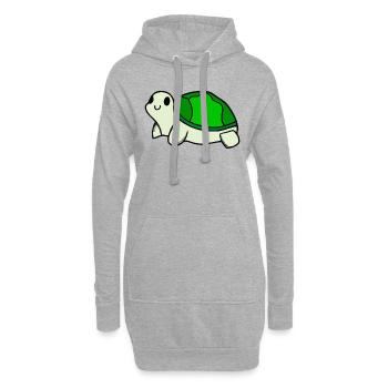 Süße Schildkröte Geschenkidee Baby und Kinder - Hoodie-Kleid - Grau meliert - Vorne