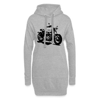 KLASSISCHES MOTORRAD - Hoodie-Kleid - Grau meliert - Vorne