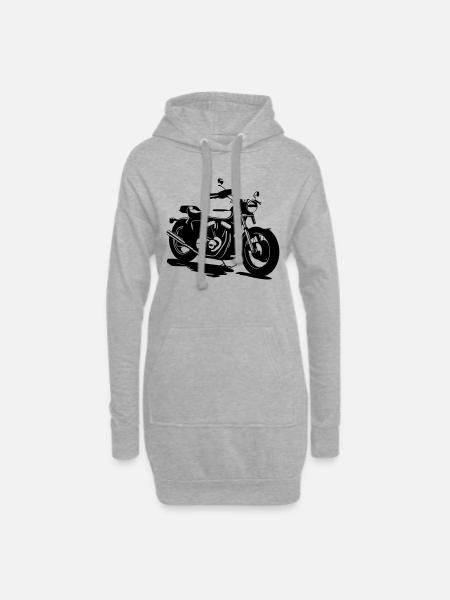 CLASSIC MOTORCYCLE - Hoodie Dress - heather grey
